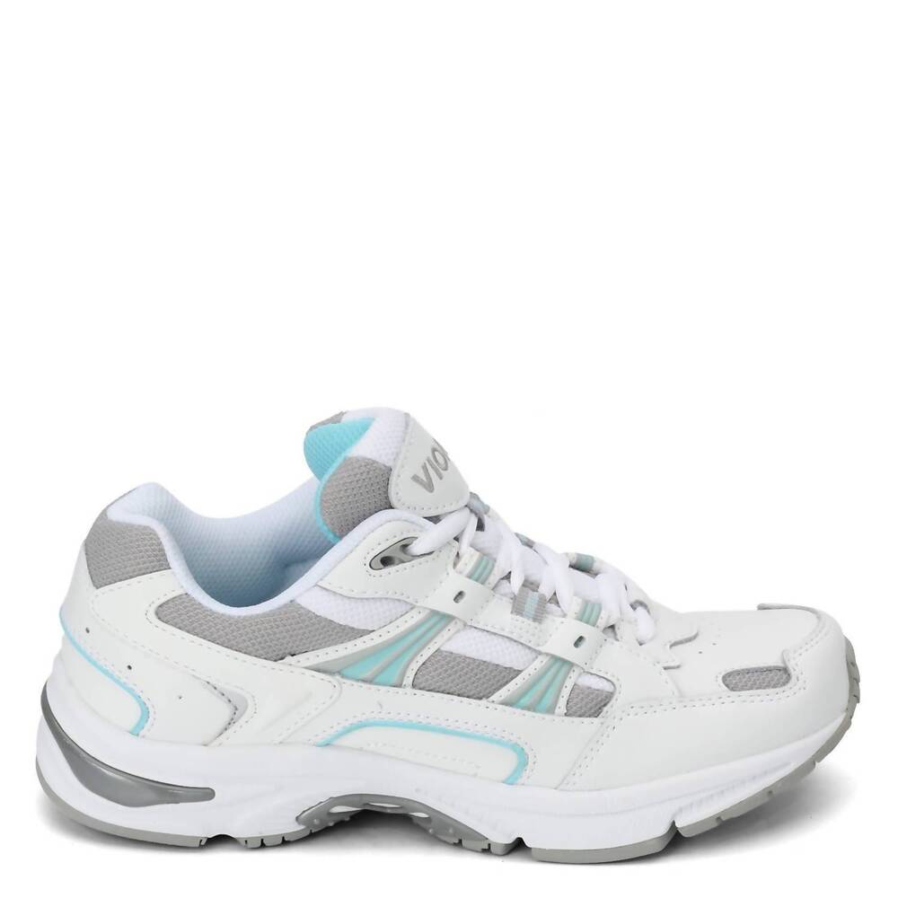NEW VIONIC women's walker leather sneakers in white/blue